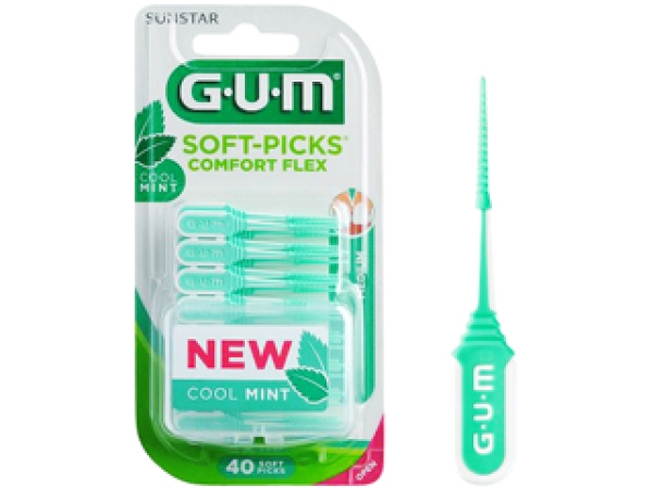 GUM Soft-Picks Comf.Flex menta med 40pcs
